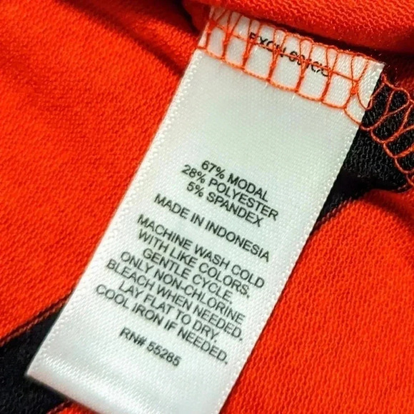 Express One Eleven Sz. XS Oversized Short Sleeve Casual Striped Red Black NWOT - Picture 7 of 7